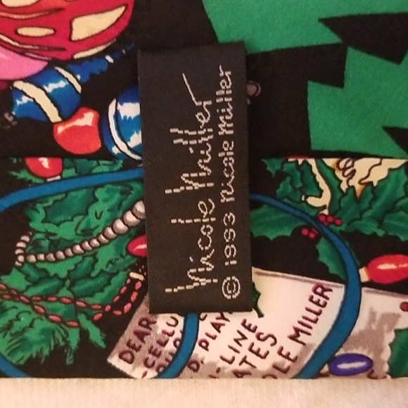 Nicole Miller vintage silk Christmas tie - Picture 4 of 5